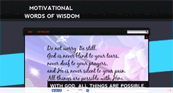 Desktop Screenshot of motivationalwordsofwisdom.com